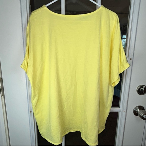 J Jill Pure Jill Yellow Organic Cotton Top Size Large - Picture 4 of 8